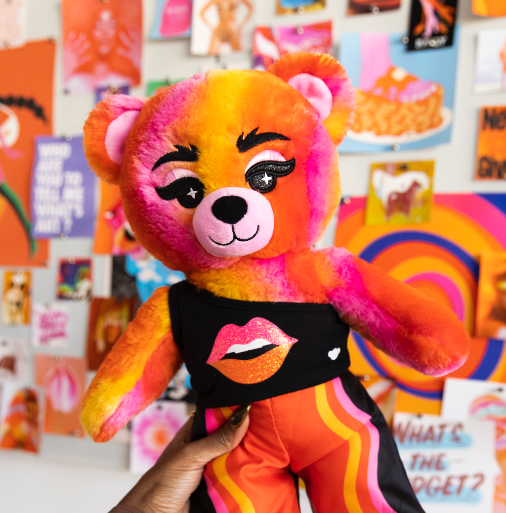 BUILDABEAR Jade Purple Brown